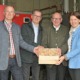 Heizwerkobmann Manfred Greiner, Geschäftsführer Biomasseverband OÖ Alois Voraberger, Waldinger Bürgermeister Johann Plakolm und Landesrätin Michaela Langer-Weninger.