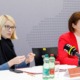 LH-Stv. Christine Haberlander und Feuerwehr-LRin Michaela Langer-Weninger bei der Präsentation der Digitalisierungsoffensive „Gemeinsam.sicher.Feuerwehr“