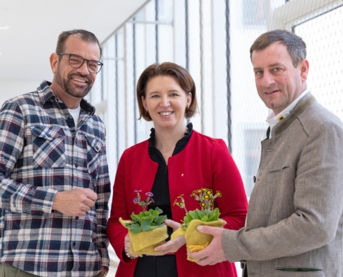 Es geht wieder los: Die Gartenlandtour mit Bio-Gärtner Karl Ploberger, Agrar-Landesrätin Michaela Langer-Weninger und Landesgärtnermeister Hannes Hofmüller