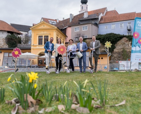 Spatenstich Landesgartenschau INNs Grün